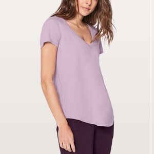 Lululemon Sz 6 Love Tee V In Lilac Quartz